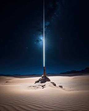 Lichtshow in de woestijn van fernlichtsicht