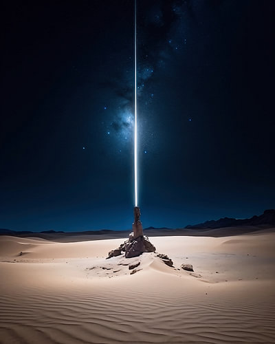 Jeux de lumière dans le désert