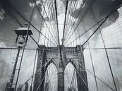 Brooklyn Bridge - Krijttekening van Loris Photography thumbnail