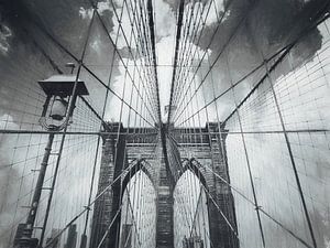 Brooklyn Bridge - Kreidezeichnung
