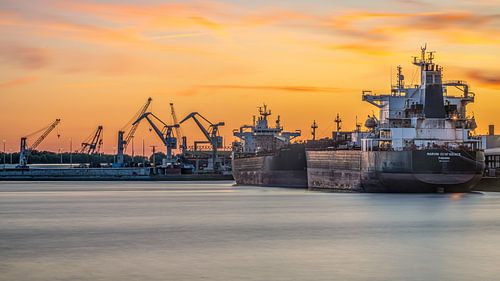 Coucher de soleil Waalhaven Rotterdam