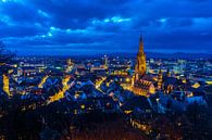 Deutschland, Stadt Lichter und Skyline von freiburg im Breisgau von oben von adventure-photos Miniaturansicht