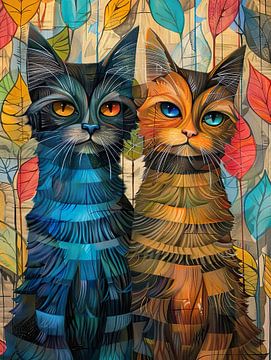 Cat duo by PixelPrestige