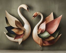 Swan Couple by Jacky