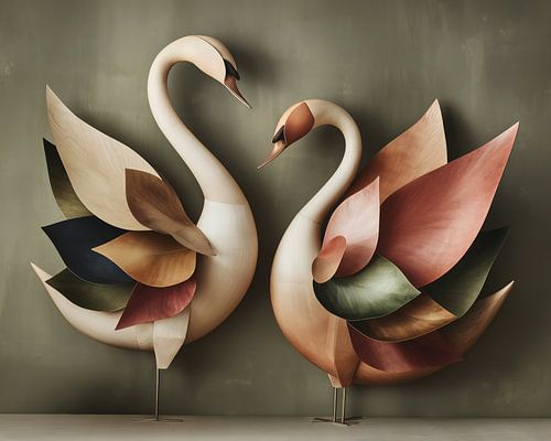 Swan Couple by Jacky