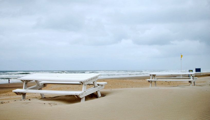 Pastel beach van Mariska de Groot