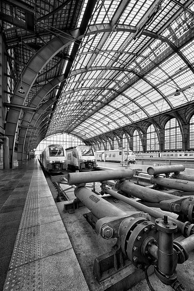 Antwerpen Centraal - Photographie en noir et blanc par Rolf Schnepp