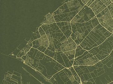 Kaart van Westland in Groen Goud van Map Art Studio