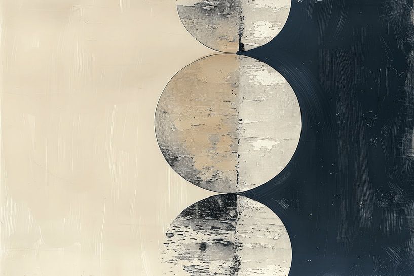 Minimalisme moderne et abstrait dans le style wabi-sabi par Japandi Art Studio