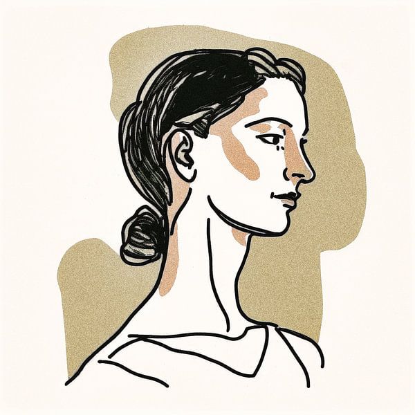 Femme avec un long cou par Digital Art Nederland
