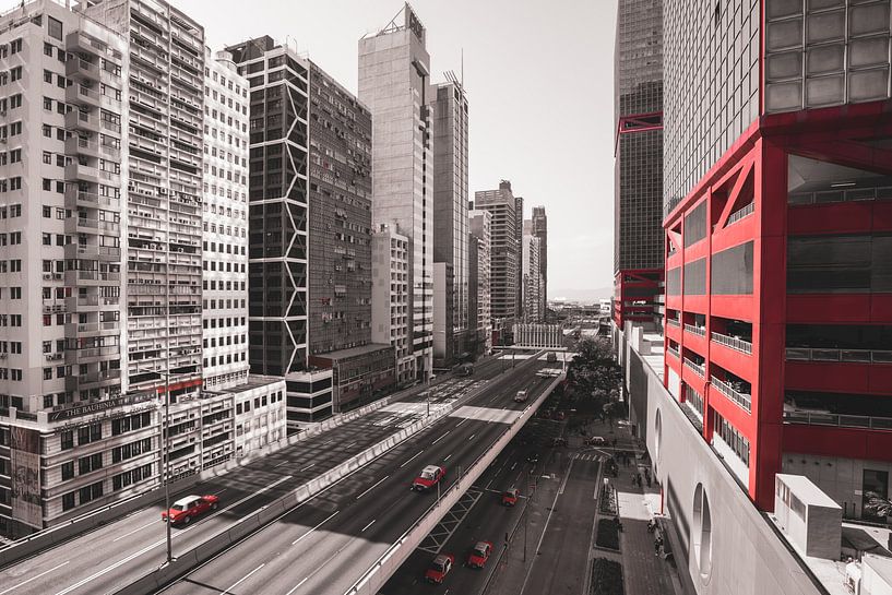 Hong Kong snelweg rood van Govart (Govert van der Heijden)