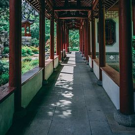 Vordach in einem chinesischen Garten von Michel Swijgman