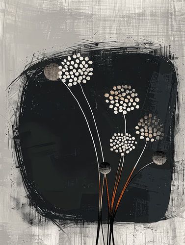 Botanische print in Japandi stijl