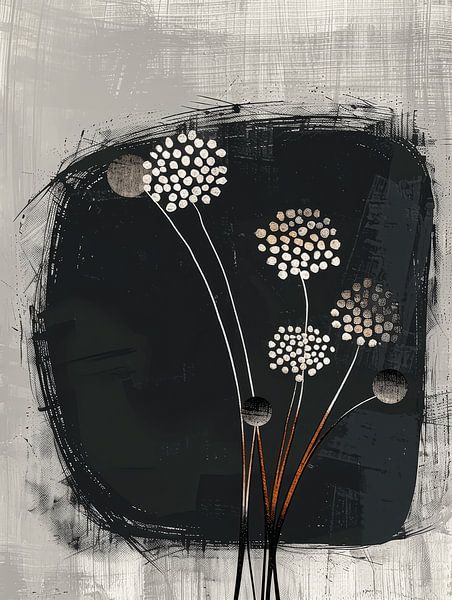 Botanical print in Japandi style by Japandi Art Studio