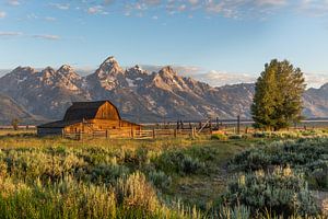 Schuurtje bij de Grand Tetons van Edwin Mooijaart