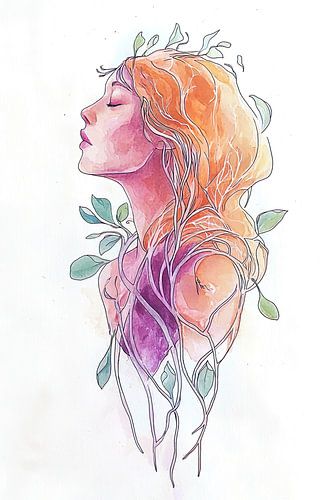 girl woven with earth