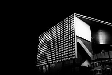Black-and-white minimalism photo of TivoliVredenburg in Utrecht by Phillipson Photography