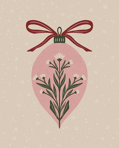 Christmas floral globe