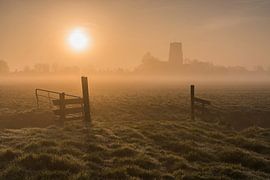 Misty sunrise at the Tower of Ransdorp 2 by Jeroen de Jongh Photography