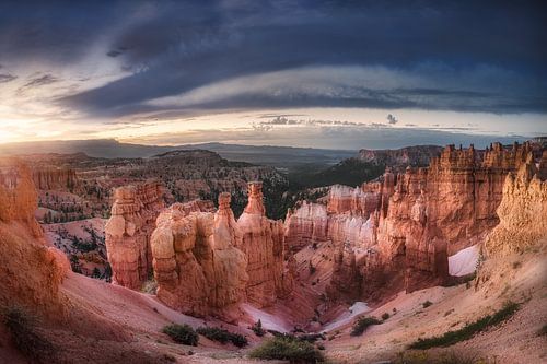 Zonsondergang bij Bryce Canyon.