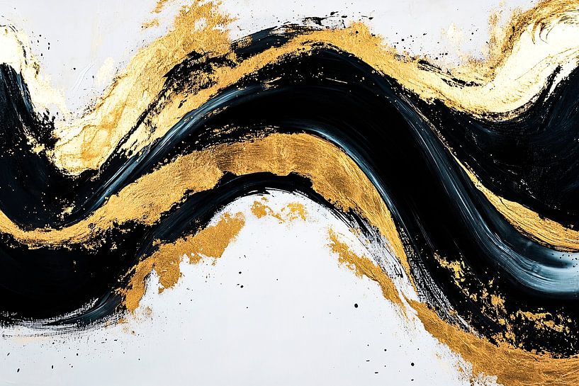 Abstract black-and-gold artwork by Imperial Art House