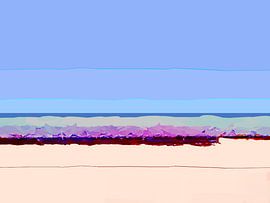 Landschaft – Dynamischer Übergang zwischen Land und Wasser. von Alies werk