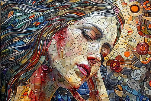 woman in mosaic