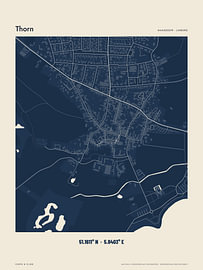 Thorn map in navy by Sidney van den Boogaard
