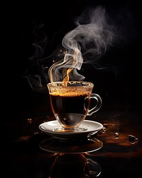 Warme koffie van fernlichtsicht