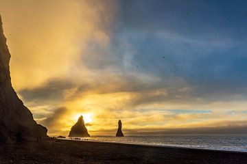 Sunrise at Reynisfjara Beach