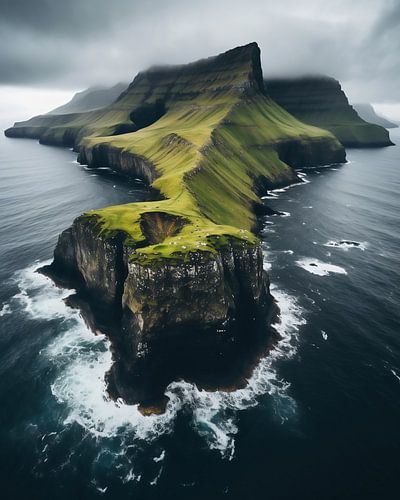 Atlantic with green island