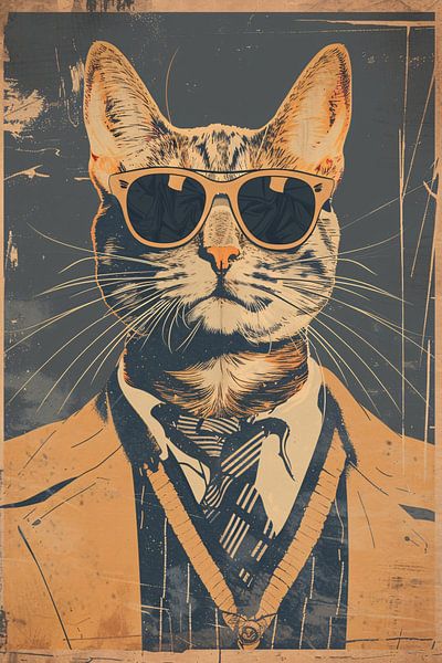 vintage cat by Imperial Art House