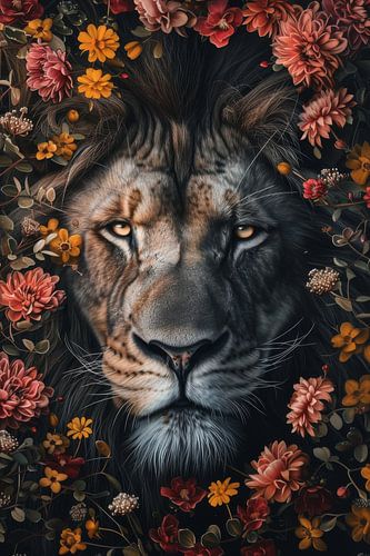 Royal Rest in Blossom - lion
