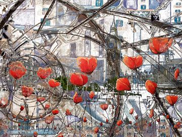 Poppies in London by Greta Lipman