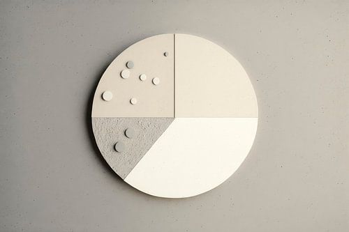 Rond abstract schilderij