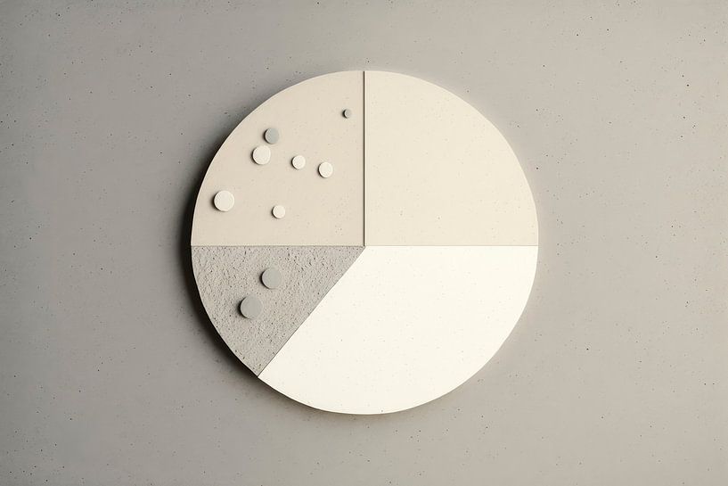 Round abstract painting by Digitale Schilderijen