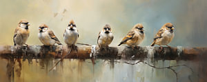 Vogelkunst Beige