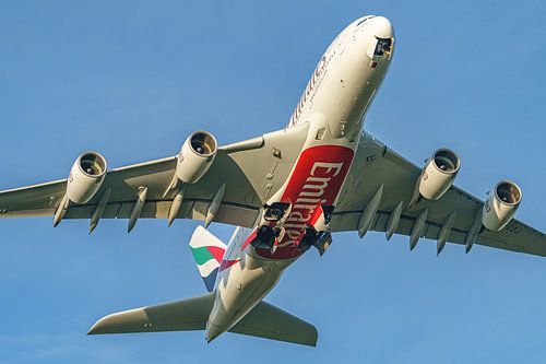 Emirates Airbus A380 (A6-EDJ) is vertrokken naar Dubai.