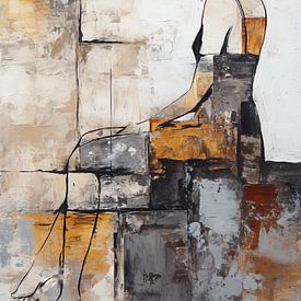 Vrouw Abstract | Hues of Solitude van De Mooiste Kunst