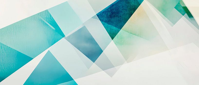 Geometric play of colours in pastel shades by Poster Art Shop