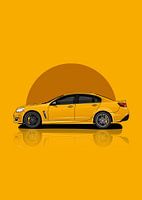 Kunstauto chevrolet ss geel