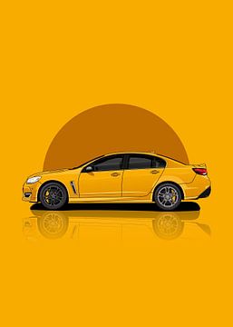 Art Car chevrolet ss yellow by D.Crativeart