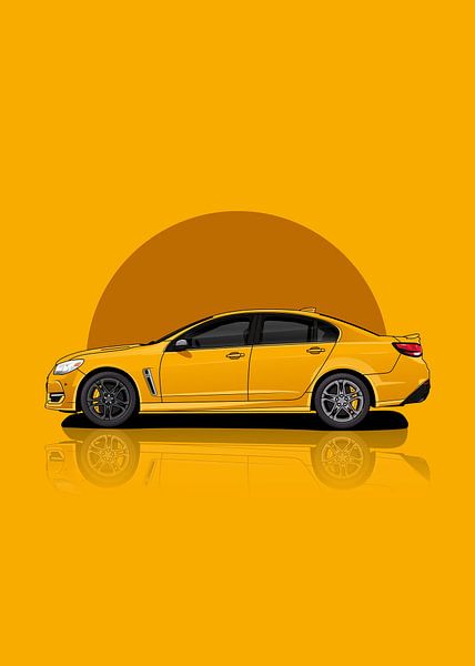 Art Car chevrolet ss yellow by D.Crativeart