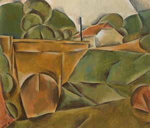Jindřich Štyrský, Landschaft mit einer Brücke, 1923