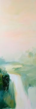 Rivierlandschap ochtendnevel van Poster Art Shop