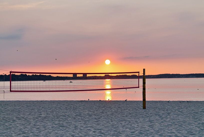 Sunset at the beach of Laboe at the Baltic Sea by MPfoto71
