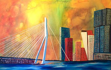 Erasmusbrug Rotterdam van Mary Pedersen