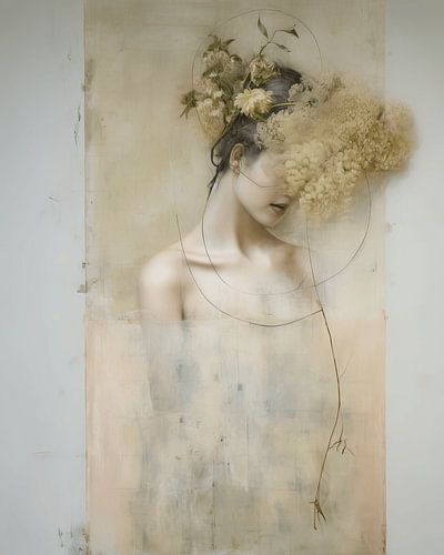 Modern chic digital art portret 