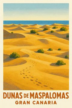 DUNAS DE MASPALOMAS - Footprints in the golden sand