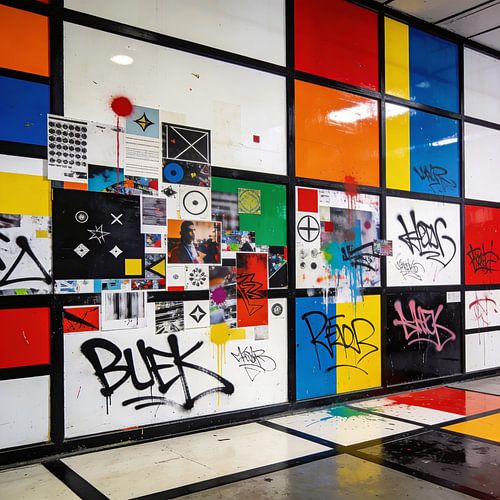 Galerie Grid — Geometrische urban art-compositie